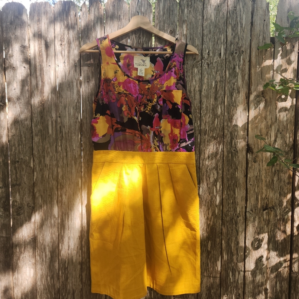 Anthropologie Tabitha Floral Silk Dress